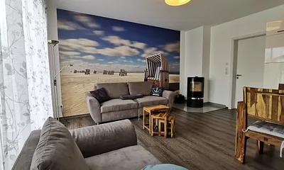 Wohnlandschaft mit Kaminofen