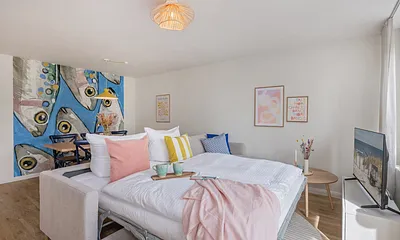 Schlafcouch ausgezogen