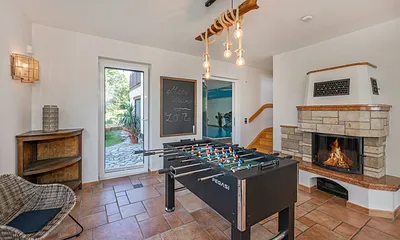 Wohnbereich mit Kicker