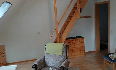 Fewo Eingang und Treppe zum Schlafraum