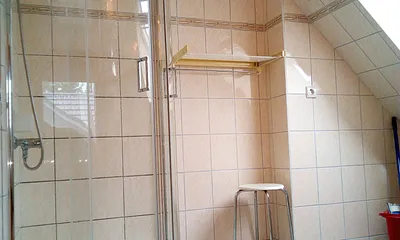 Dusche mit Seeblick, Fenster