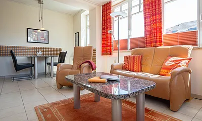 Der helle offene Wohnbereich