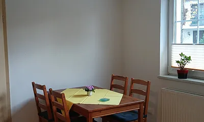 Essecke im Wohnzimmer