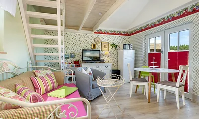 Das Wohnzimmer mit Tagesbett.