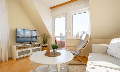 Der helle freundliche Wohnraum