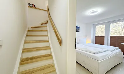 Blick ins Schlafzimmer