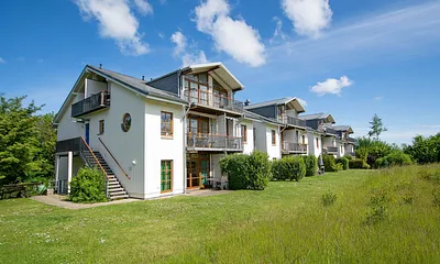 Die Appartementanlage Am Grün von außen