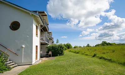 Die Appartementanlage Am Grün von außen