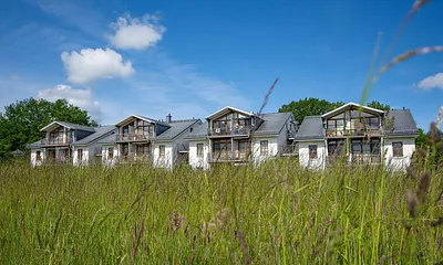 Die Appartementanlage Am Grün von außen