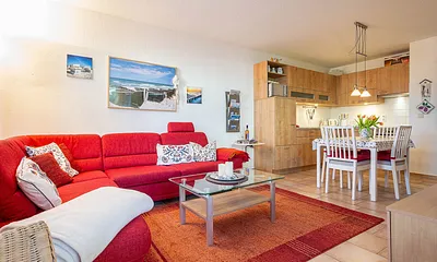 Der helle offene Wohnbereich