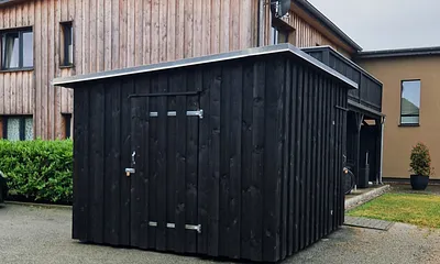 abgeschlosser Fahrradschuppen 