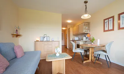 Der helle offene Wohnbereich