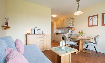 Der helle offene Wohnbereich