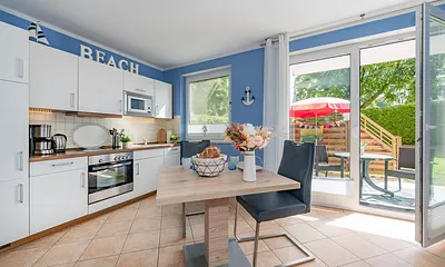 voll ausgestattete Küchenzeile