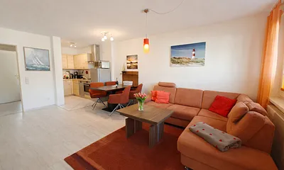 Wohnzimmer mit Küchenzeile