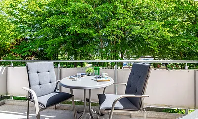 Genießen Sie die Ostseeluft auf dem Balkon