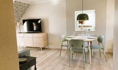 Der komfortable Eßplatz.