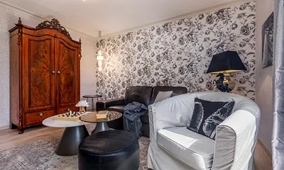 Dezentes Interieur in Schwarz, Grau und Weiß wird dem Mann gefallen :) ...