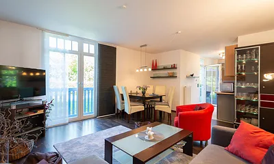 Der offene Wohn- und Essbereich