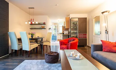 Der offene Wohn- und Essbereich