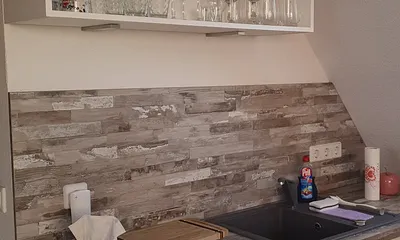 Küchenzeile 2 mit Geschirrspüler,  Kühlkombi 