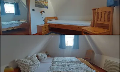 Schlafen 1 und 2 im OG mit Dachschrägen