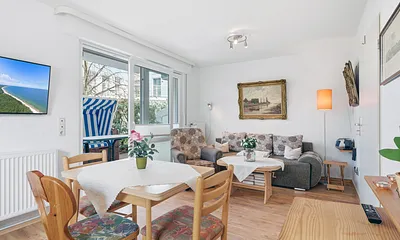 Haus "An der Düne" - in Strandlage, 2-Zimmer-Ferienwohnung (B-1 mit Sauna & Terrasse)