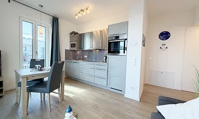 Villa Düne Whg. 19 Penthouse - moderne Küchenzeile