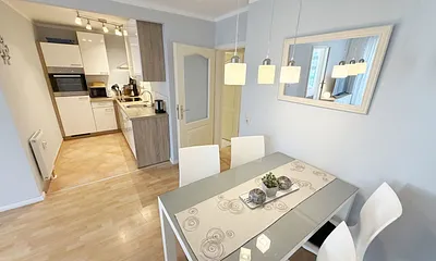 Ferienwohnung 01 Strandgut - Ess- und Kochbereich