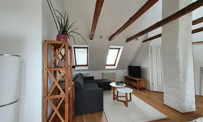 Sitzecke im Wohn- und Schlafraum Obergeschoss