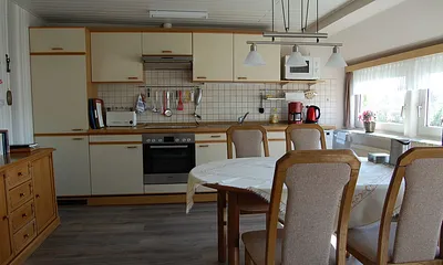 Küchenzeile mit Elektroherd  und Geschirrspüler