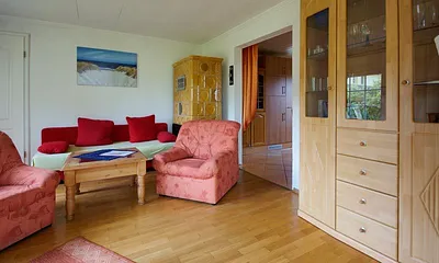 Wohnzimmer mit Kachelofen