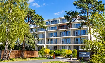 Die Ferienwohnung Südwind 38 ist hier rot markiert 
