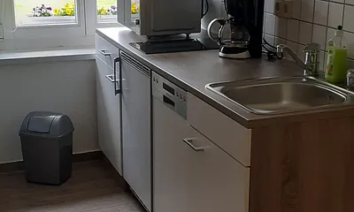  Küche mit Mikrowelle incl. Backofenfunktion