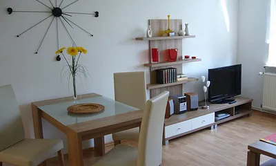 Eßecke im Wohnzimmer