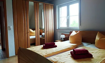 Drei große Schlafzimmer für 6 Personen