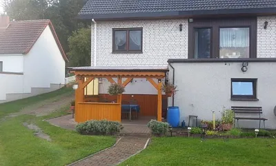 überdachte Sitzecke