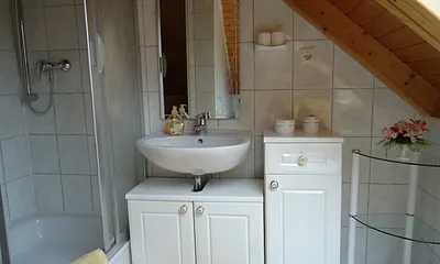 Bad mit Dusche und WC