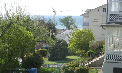 Blick vom Haus zur Ostsee im März