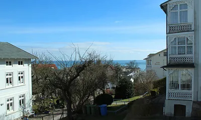 Blick vom Haus zur Ostsee im März
