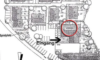 Lage der Ferienwohnung W13 im Ferienpark Gustow