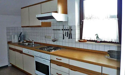 Küchenzeile komplett eingerichtet, auch mit Geschirraspülmaschine