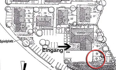 Lage der Ferienwohnung W07 im Ferienpark Gustow