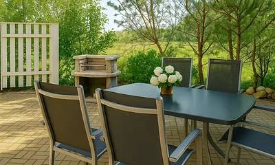 Eingezäunte Terrasse