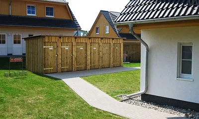 Abschließbarer Fahrradschuppen inkl.