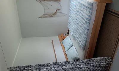 Schlafbereich mit Doppelbett