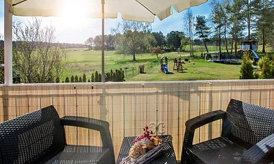 Balkon mit Gartenblick