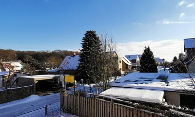 Winterlicher Blick vom Balkon