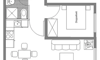 Grundriß der Wohnung