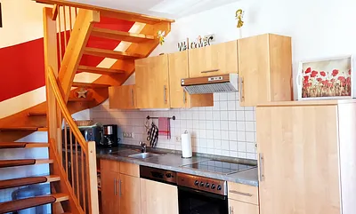 Treppe zum Obergeschoß